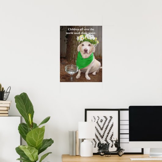 世界中の子供たちは清潔な水を必要としている。 ポスター (ホームオフィス)