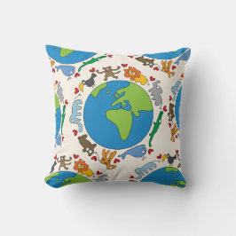 世界中の平和で可愛いアニメの動物 クッション