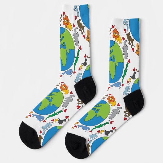 世界中の平和で可愛いアニメの動物 ソックス (左)