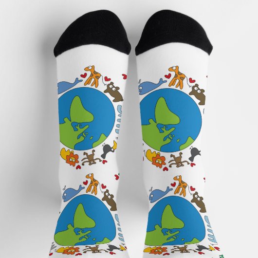 世界中の平和で可愛いアニメの動物 ソックス (上部)