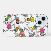 世界中の愛らしい子どもたちの友だち iPhone 15ケース (裏面横)