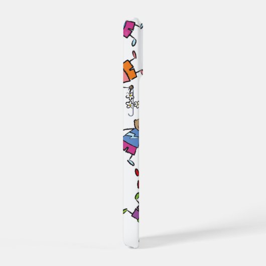 世界中の愛らしい子どもたちの友だち iPhone 15ケース (右側面)