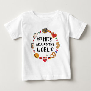 世界中の料理 ベビーTシャツ