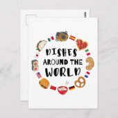 世界中の料理 ポストカード (正面/裏面)