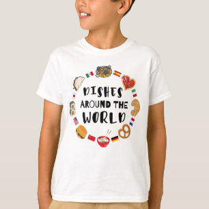 世界中の料理 Tシャツ
