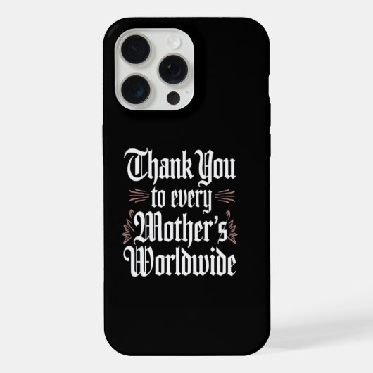 世界中の母へ感謝を iPhoneケース (裏面)