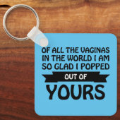 世界中の浮浪者の中から私は君の中から飛び出した キーホルダー (正面)