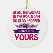 世界中の浮浪者の中から私は君の中から飛び出した セラミックオーナメント (正面)