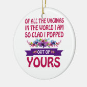 世界中の浮浪者の中から私は君の中から飛び出した セラミックオーナメント (左)