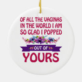 世界中の浮浪者の中から私は君の中から飛び出した セラミックオーナメント (裏面)