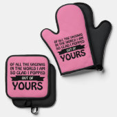 世界中の浮浪者の中から私は君の中から飛び出した 鍋つかみ&鍋敷きセット (正面/裏面)