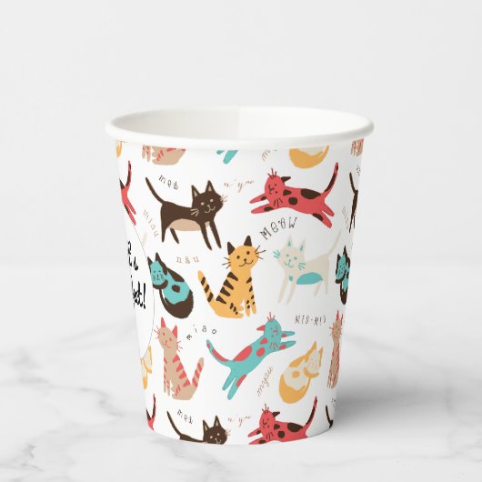 世界中の猫たち 紙コップ (左)