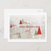 世界中の聖降誕祭お目出とう シーズンポストカード (正面/裏面)