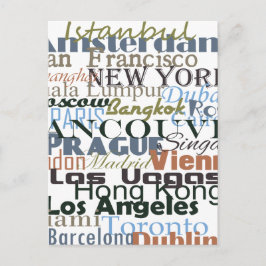 世界中の都市 ポストカード