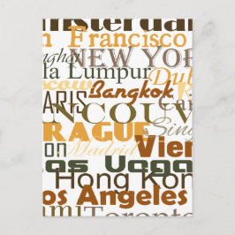 世界中の都市 ポストカード