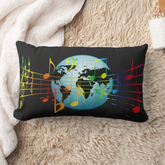 世界中の音楽人気があるデザイン ランバークッション (ブランケット)