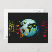 世界中の音楽 ポストカード (正面/裏面)