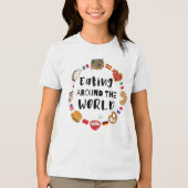 世界中の食べ物巡り トライブレンドTシャツ (正面)