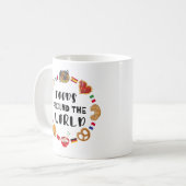 世界中の食べ物 コーヒーマグカップ (正面左)