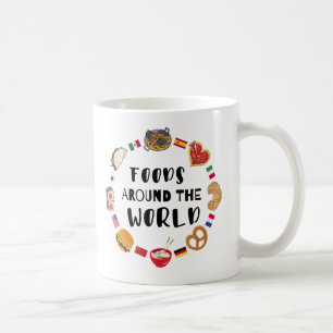 世界中の食べ物 コーヒーマグカップ