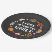 世界中の食べ物 ペーパープレート (アングル)