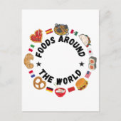 世界中の食べ物 ポストカード (正面)