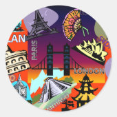 世界中の首都 ラウンドシール (正面)