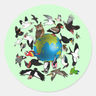 世界中のBirdorables ラウンドシール