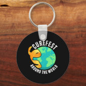 世界中のCurefest 小児がん啓発 キーホルダー (正面)