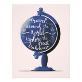 世界中を旅して未知の世界を探索素晴らし フォトプリント            (正面)