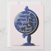 世界中を旅して未知の世界を探索素晴らし 招待状 (正面)