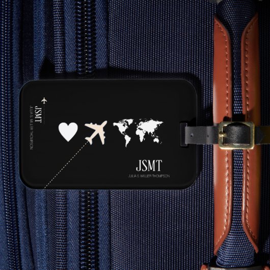 世界中を旅するのが大好き ラゲッジタグ (正面インサイチュ4)