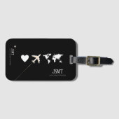 世界中を旅するのが大好き ラゲッジタグ (正面横)