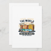 世界中を旅する 招待状 (正面/裏面)