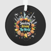 世界中を飛び回るファストフード旅行車 オーナメント (裏面)