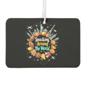 世界中を飛び回るファストフード旅行車 カーエアーフレッシュナー (裏面)