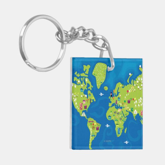 世界中 キーホルダー (正面左)