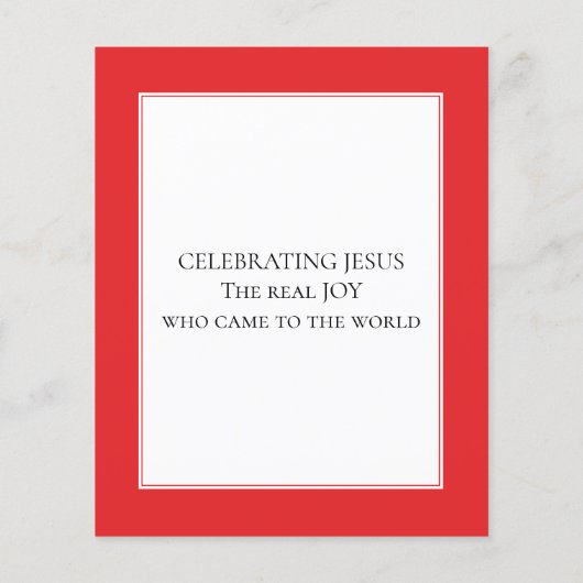 世界予算クリスマスカードへの喜び (裏面)