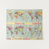 世界人口の地図 タペストリー (正面(横))