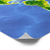 世界人口地図ポスター ポスター (角)