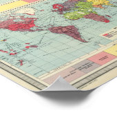 世界人口地図 ポスター (角)