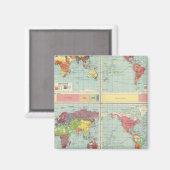 世界人口地図 マグネット (正面/裏面)