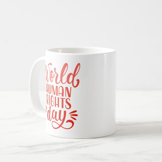 世界人権デー コーヒーマグカップ (正面左)
