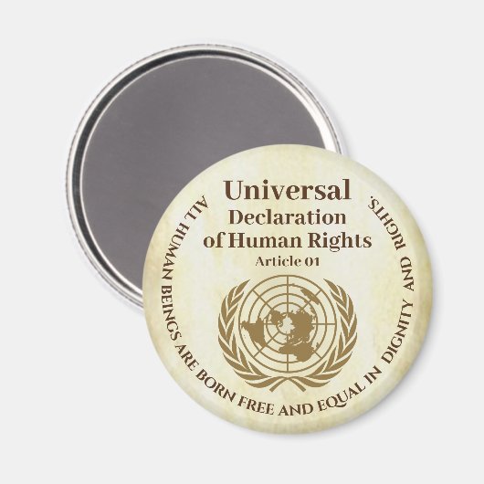 世界人権宣言第01条 マグネット (正面/裏面)