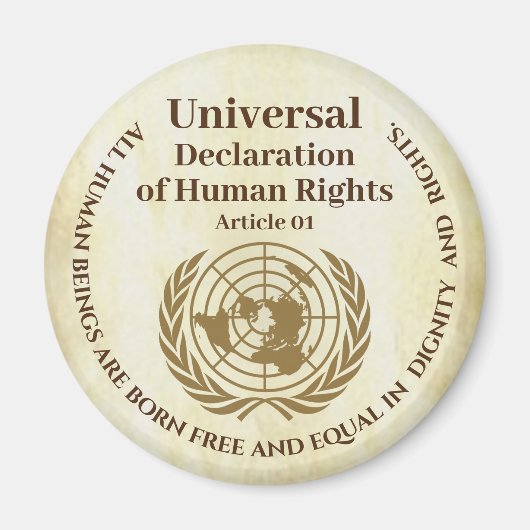 世界人権宣言第01条 マグネット (正面)