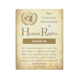世界人権宣言第01条 メタルプリント