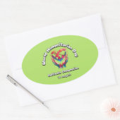 世界人道主義の日 – 思いやりを育てる 楕円形シール (封筒)