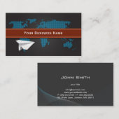 世界企業カードへのペーパー平らな飛行 名刺 (正面/裏面)