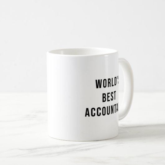 世界会計士最高ののコーヒマグ コーヒーマグカップ (正面右)