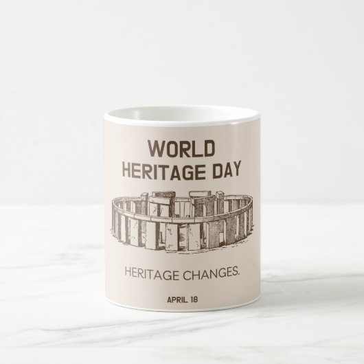 世界伝統デー2023伝統の変更 コーヒーマグカップ (中央)